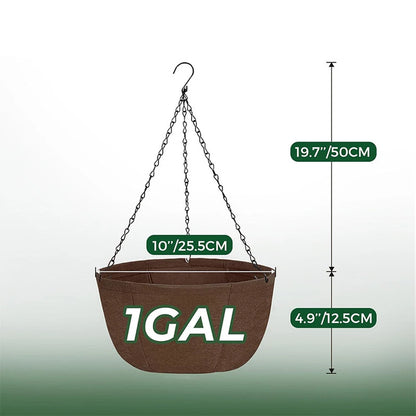 3 Pack Hanging Flower Pots for Indoor Outdoor Use 10/12in