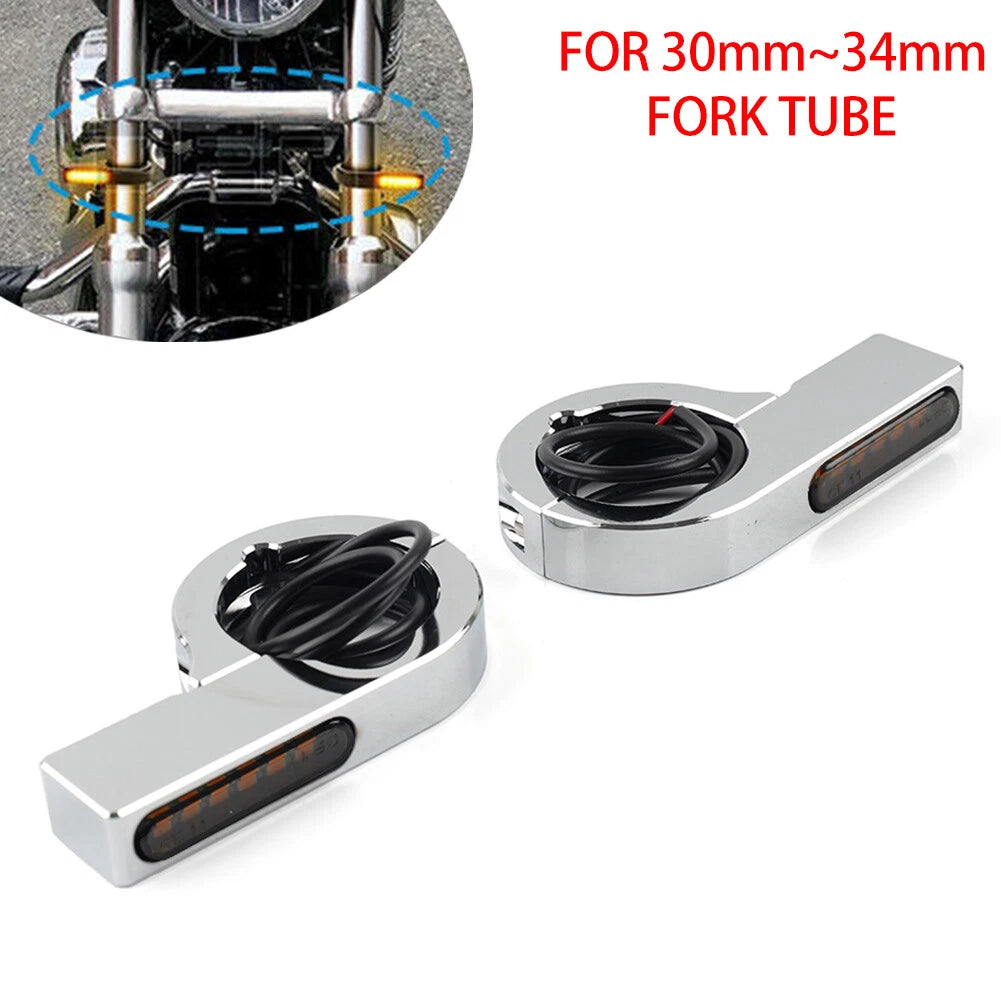 Chrome LED Turn Signal Light Indicator for Harley Touring