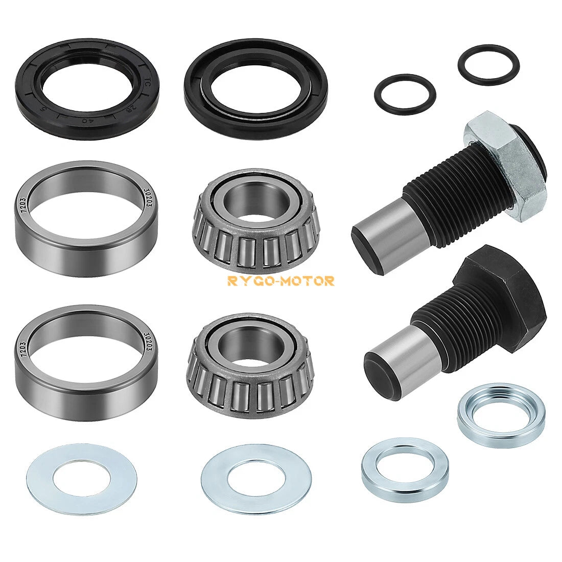 Swing Arm Bearing Seal Kit w/Shaft for Kawasaki Prairie 360 650 700 (2000–2006)