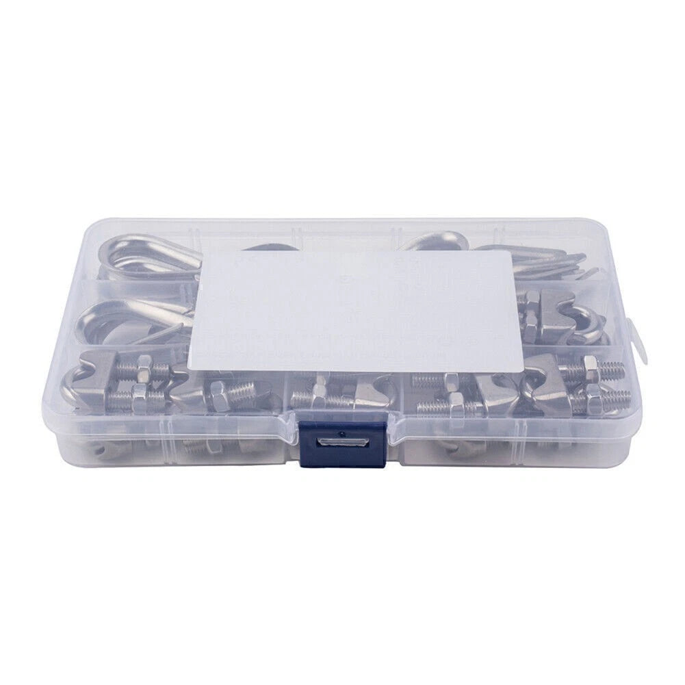 30PCS M6 Wire Rope Fixed Clamps with Triangular Ring Auto Mount Accessories