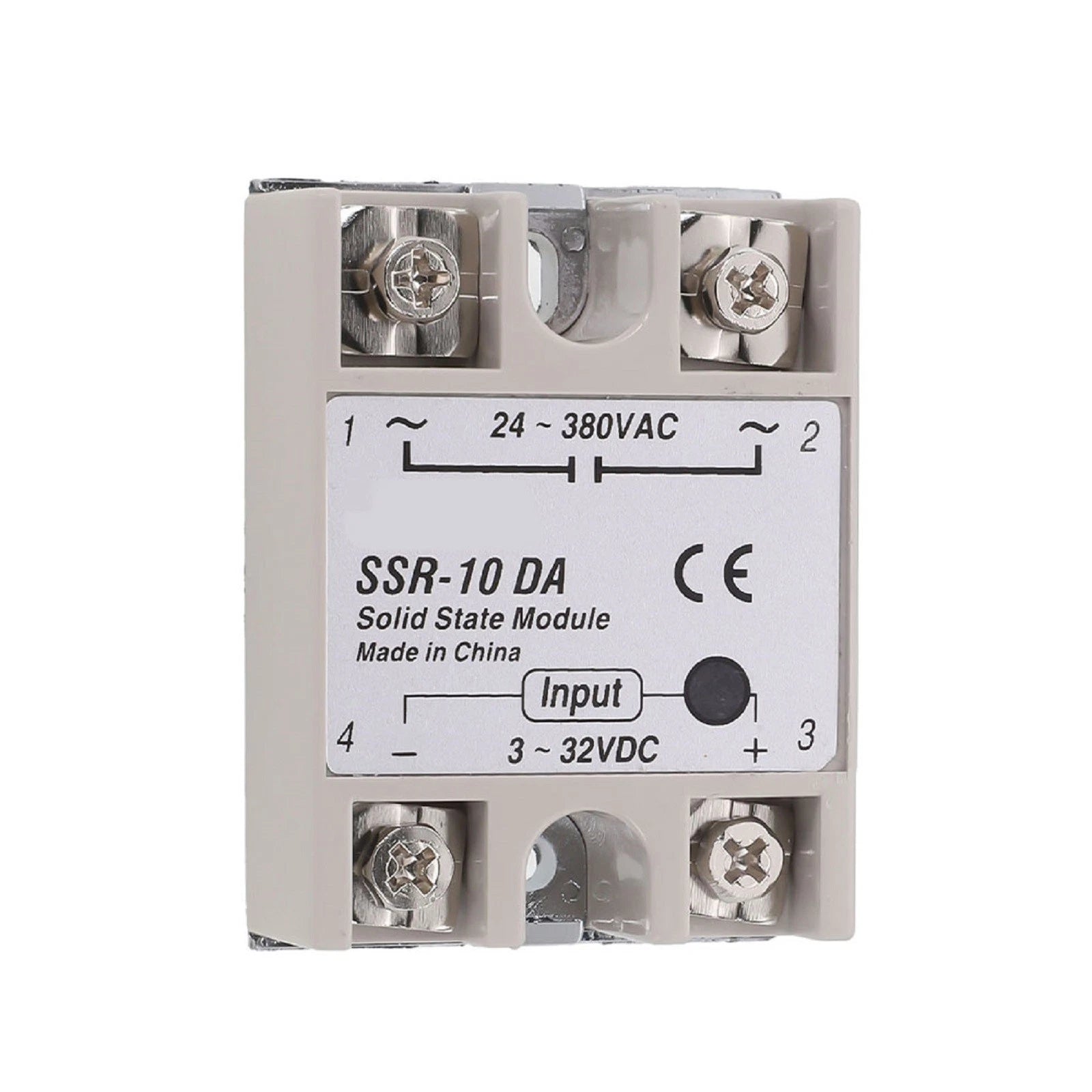 SSR10DA Solid State Relay 10A for DC 332V to 24380V AC Control