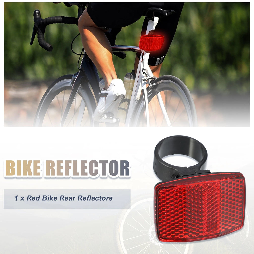 Bike Reflectors Rear 2.8cm Warning Reflector for Bicycle Universal (1980–2026)
