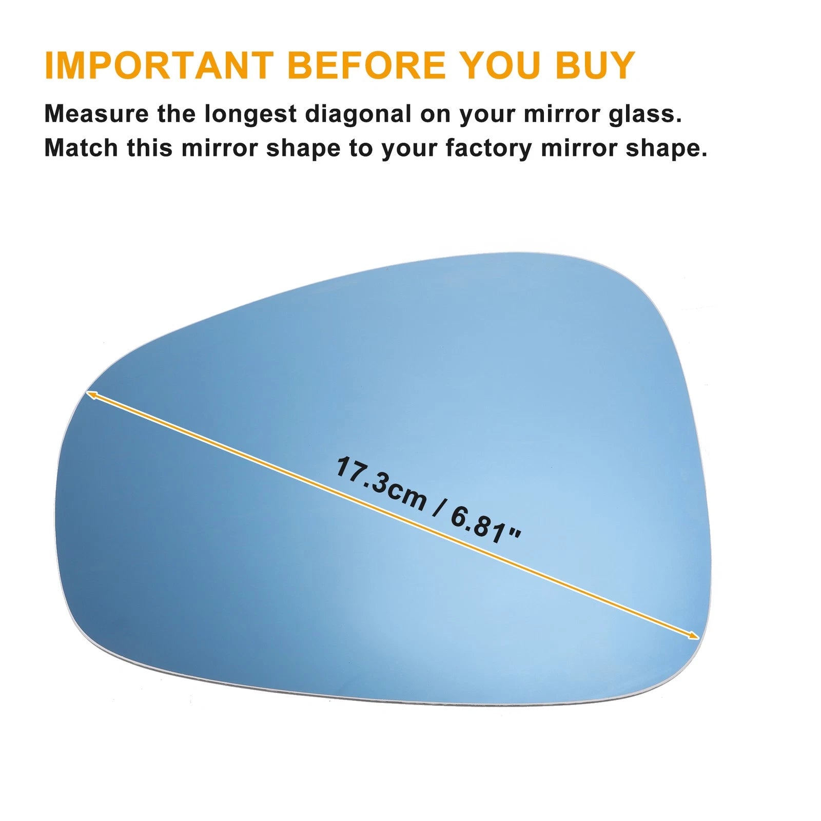 Left Side Heated Blue Mirror Glass for Alfa Romeo 159 (2005–2011)