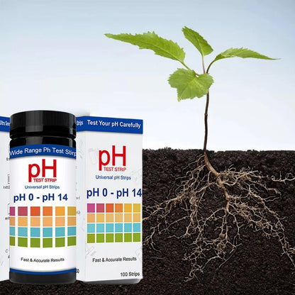 100pcs Litmus Strips pH 014 for Soil and Water Testing