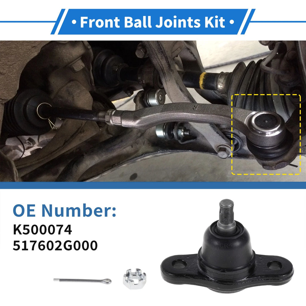 2 Pcs Front Lower Ball Joints Replacement for Hyundai Elantra (2007–2010)