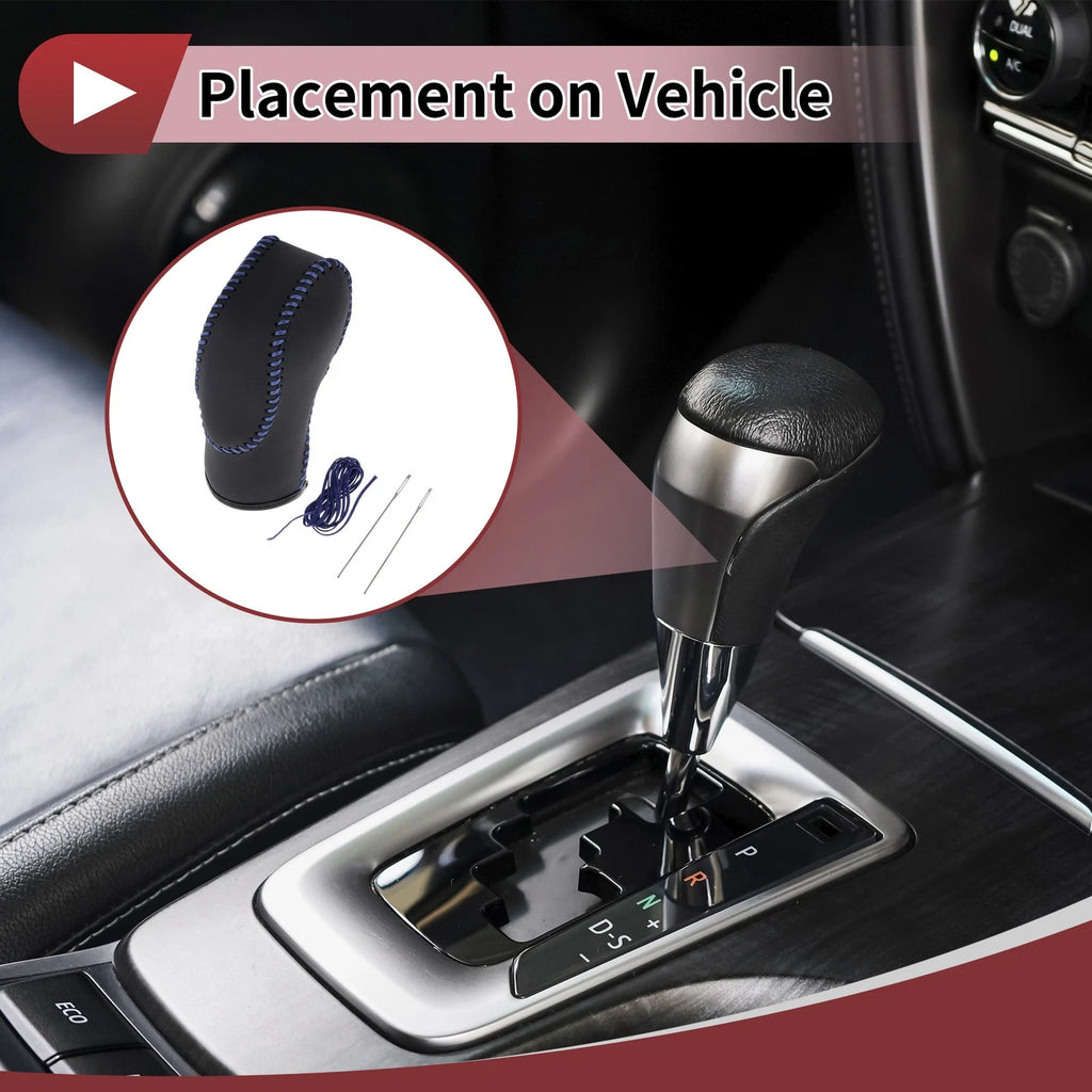 Gear Shift Knob Cover Replacement for Ford Fusion (2013–2016) Black Blue