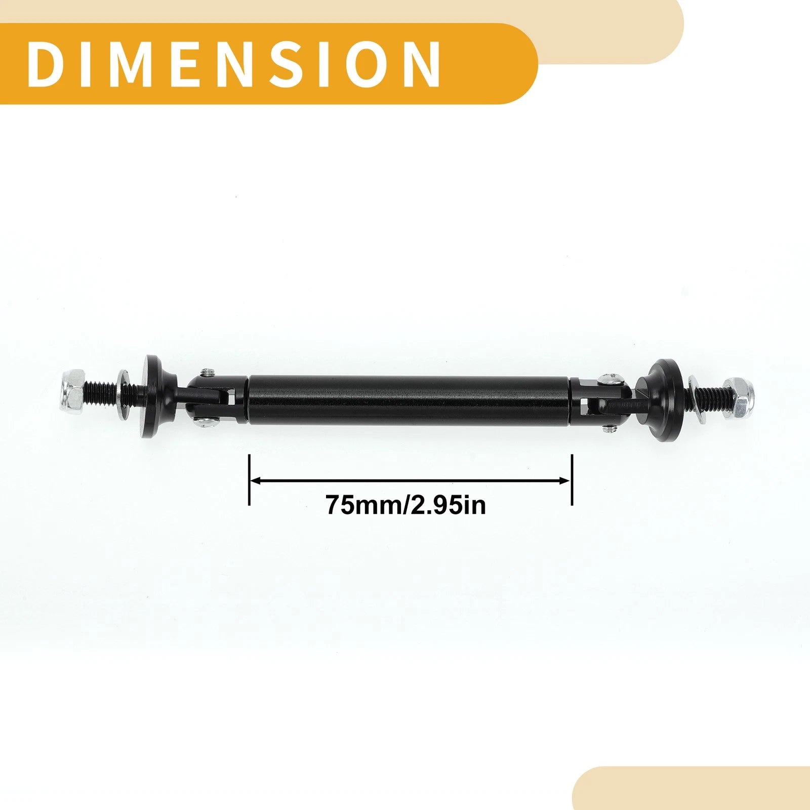 2X Adjustable Front Bumper Lip Splitter Strut Support Bars for