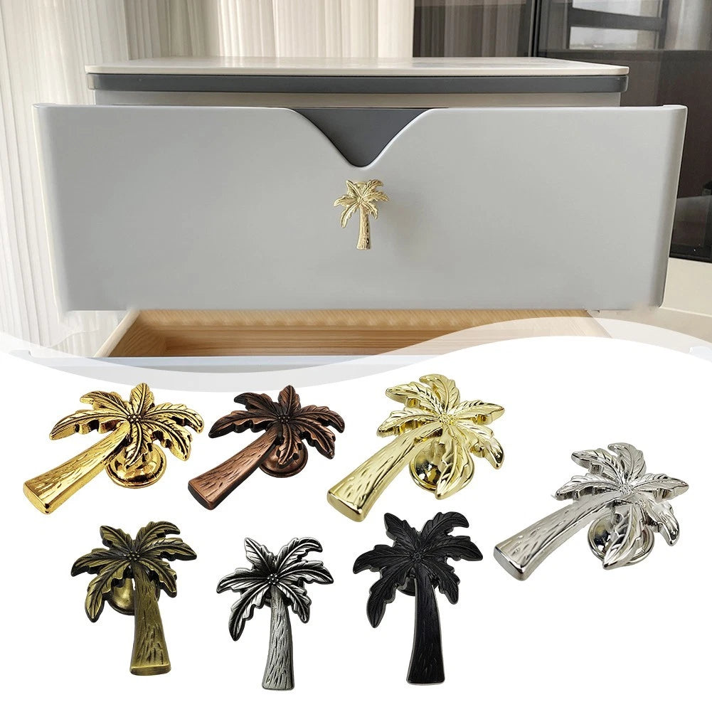 Coconut Palm Design Cabinet Pulls for Kitchen and Bathroom Revamps