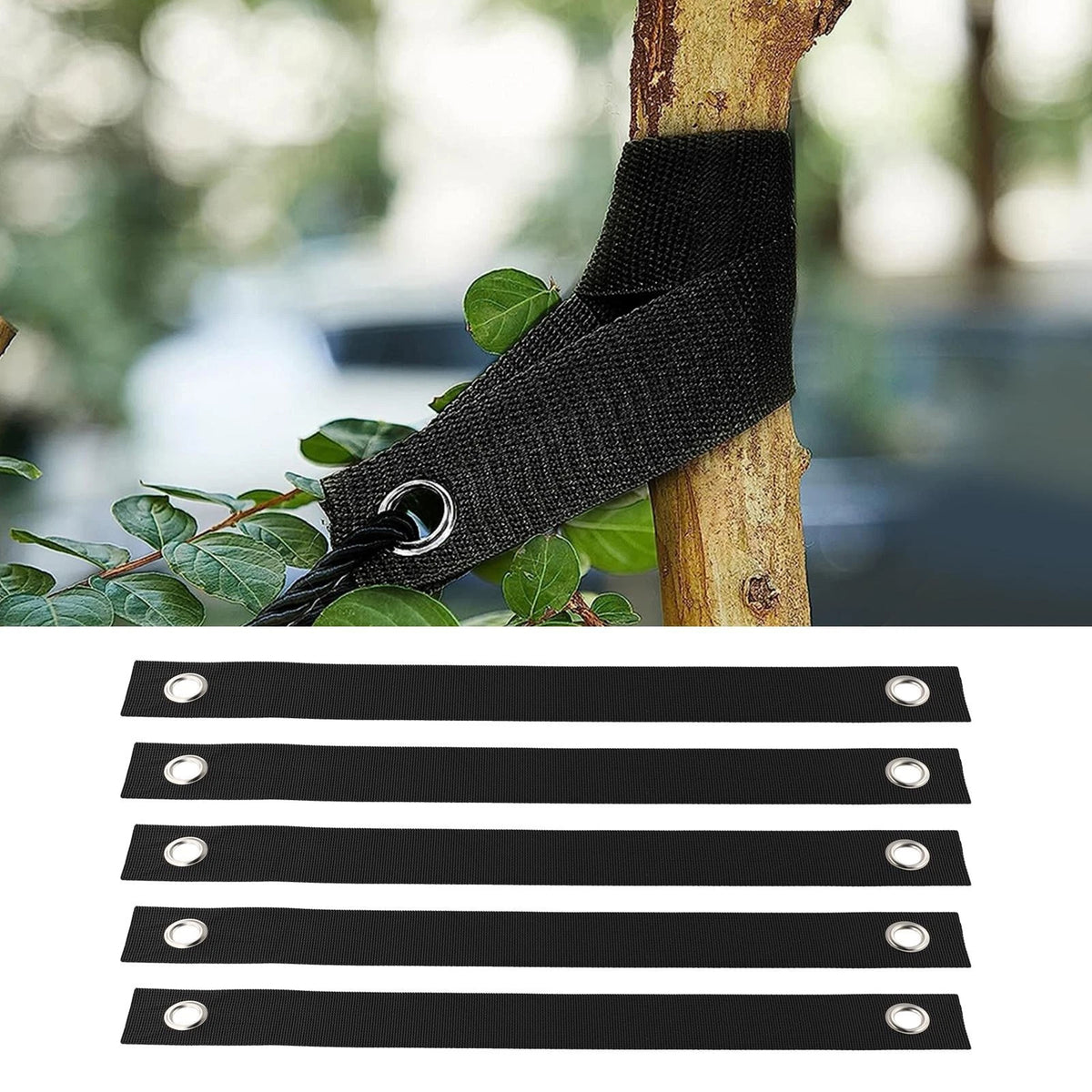 6 Pack Tree Straps with Grommets for Staking Support (15.7in)