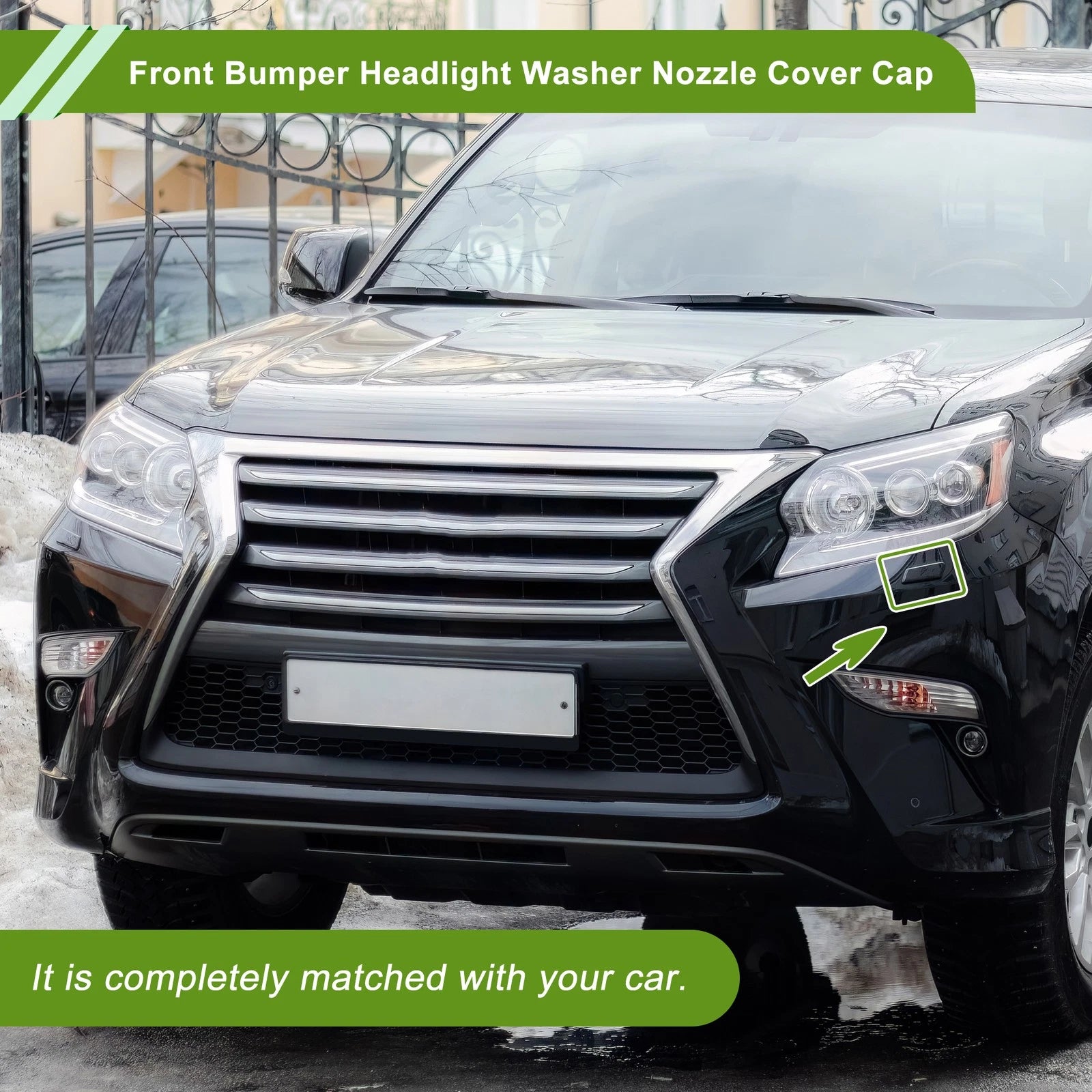 Front Left Washer Nozzle Cover Unpainted for Lexus GX460 (2014–2019)