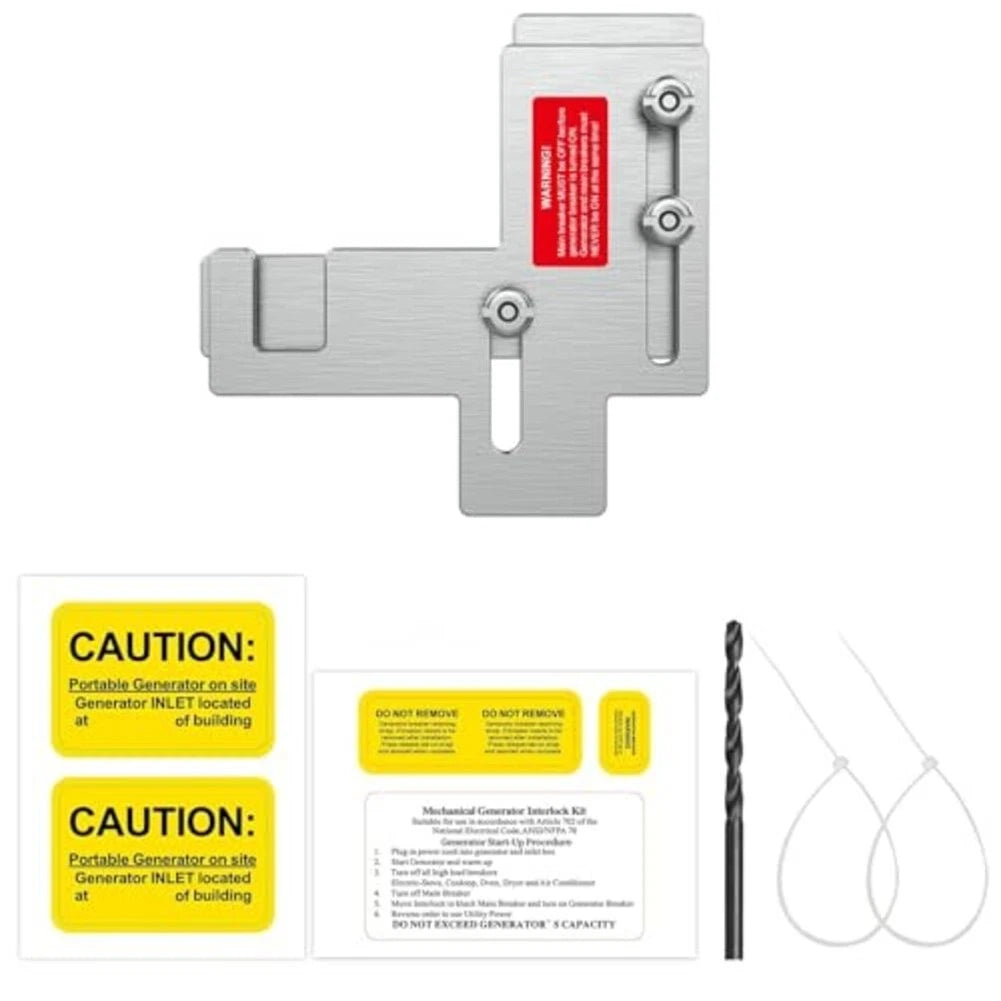 Generator Interlock Kit for Siemens 150/200 Amp Panels (with Zip Ties)