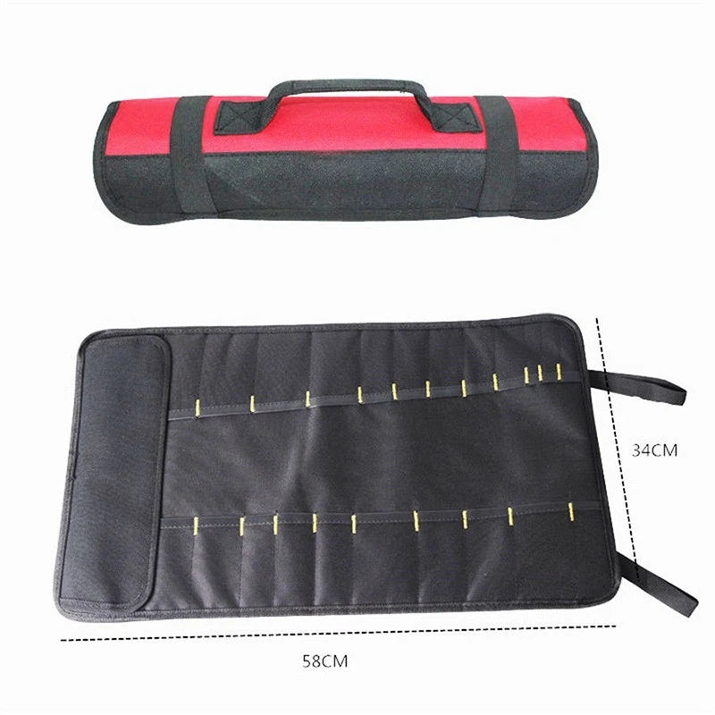Roll-up Motorcycle Tools Storage Bag Mixed Wrench Spanner Sockets Package Holder
