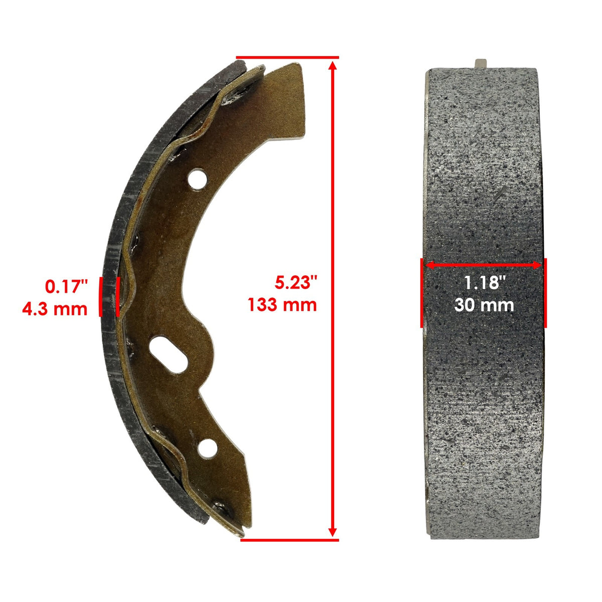 Brake Shoes Front Set Replacement for EZGO Golf Cart (2010–2015)