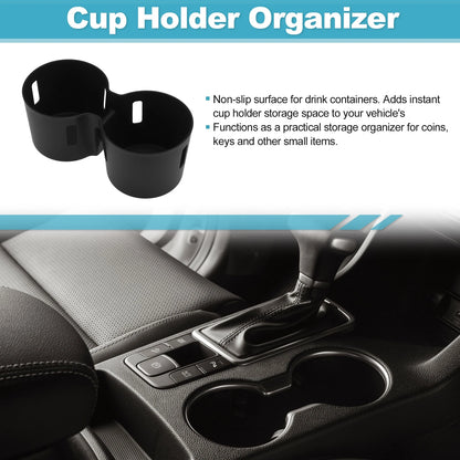 Center Console Cup Holder Organizer for Hyundai Ioniq (2025–2026) TPE Black