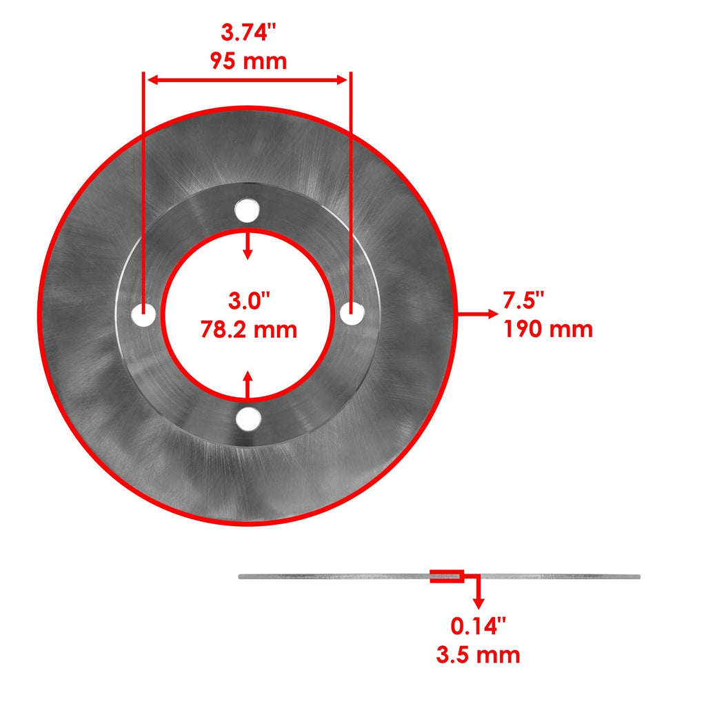 Brake Disc and Caliper Front Left Right for Suzuki Eiger 400 (2002–2007)