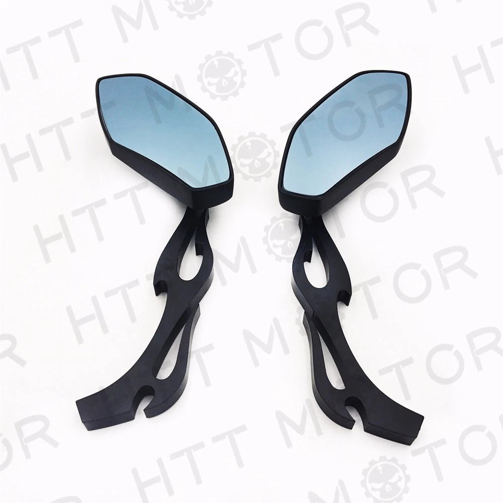Black Mirrors for Harley Davidson (Universal Motorcycle Cruiser Touring)