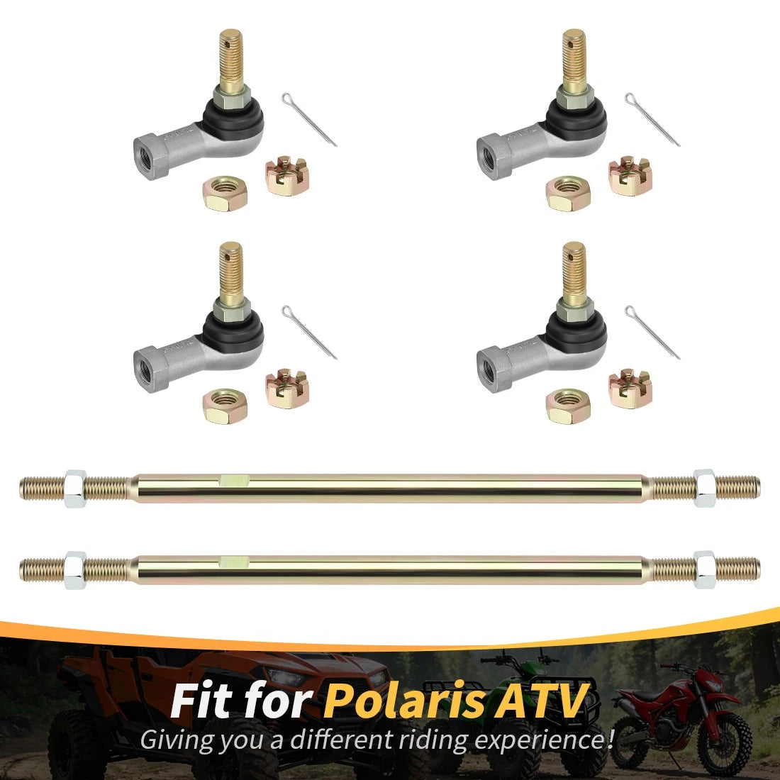 2X Tie Rod & Ball Joint for Polaris Trail Blazer 250 Sport 400L 300 2x4 (1994)