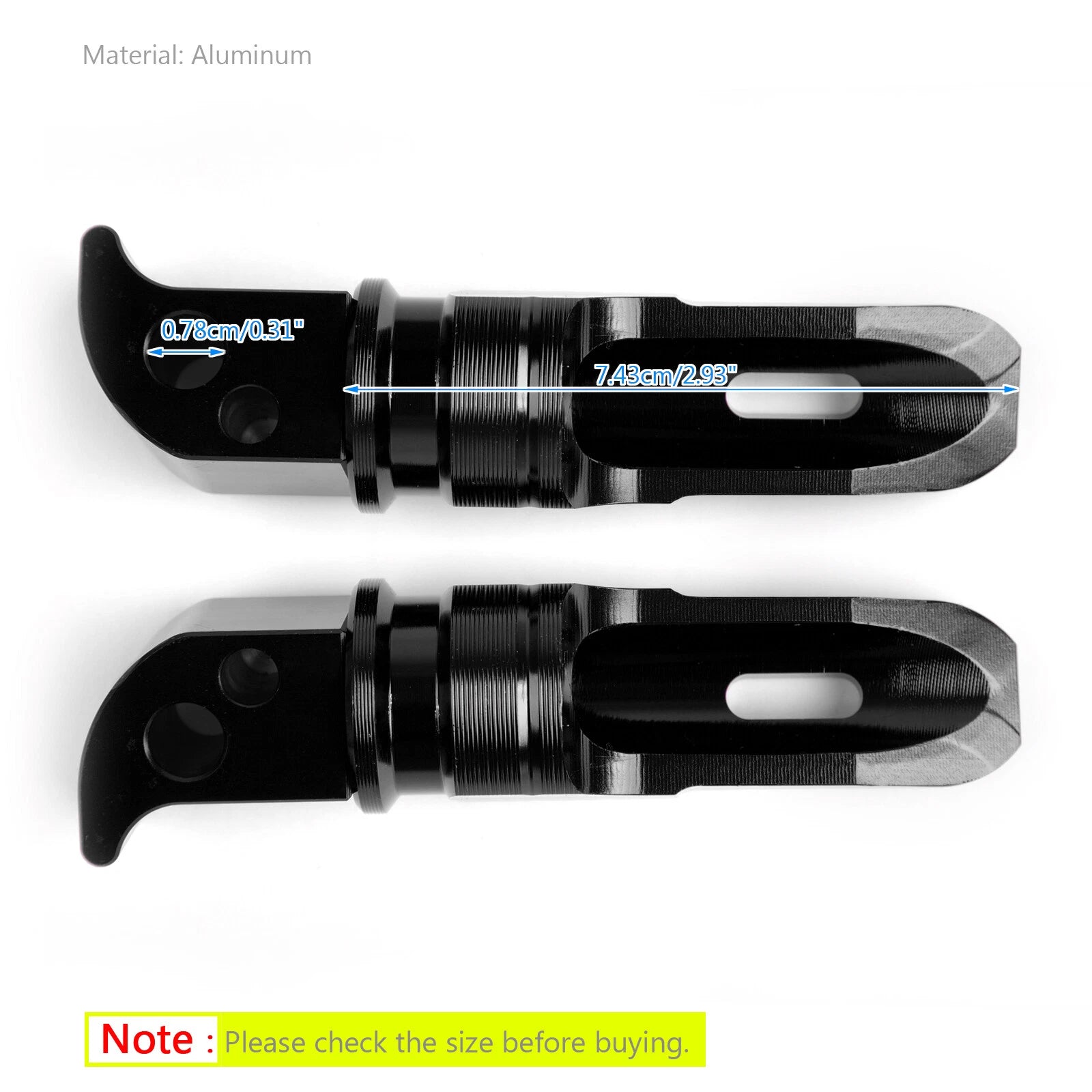 Rear Foot Pegs for Yamaha MT-10 FZ-10 MT-09 FZ-09 MT-07 FZ-07 YZF R3 R25 (2016–2023)
