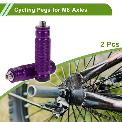 Aluminum Anti Skid Bike Pegs 3.7 in Mesh Five Bars for M8 Axles