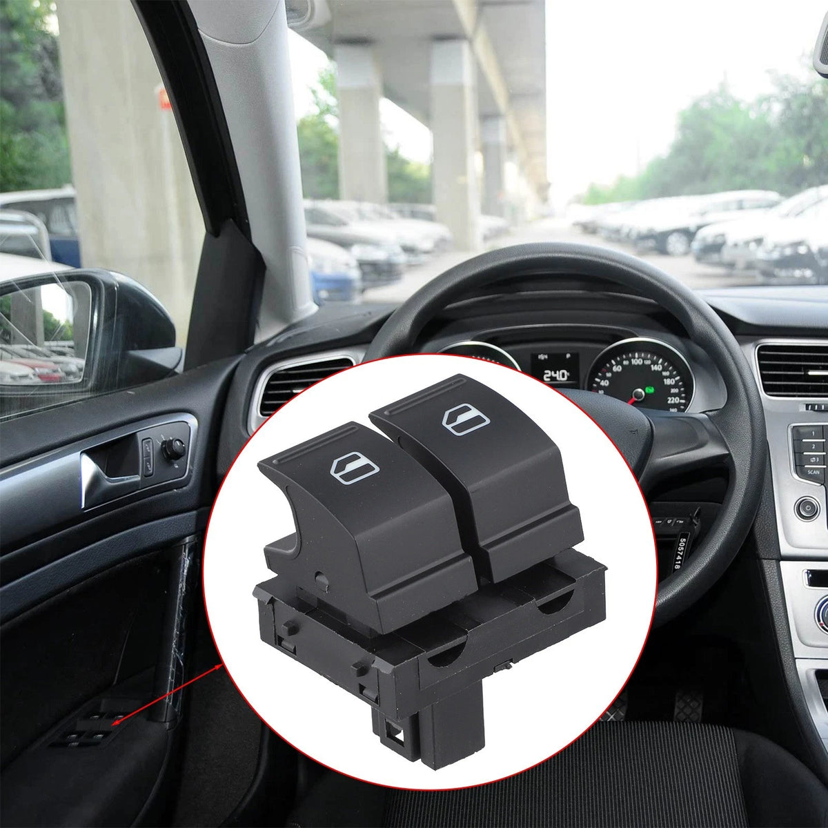 Replacement Window Switch for Golf MK5, Jetta Driver Side (2006–2010)