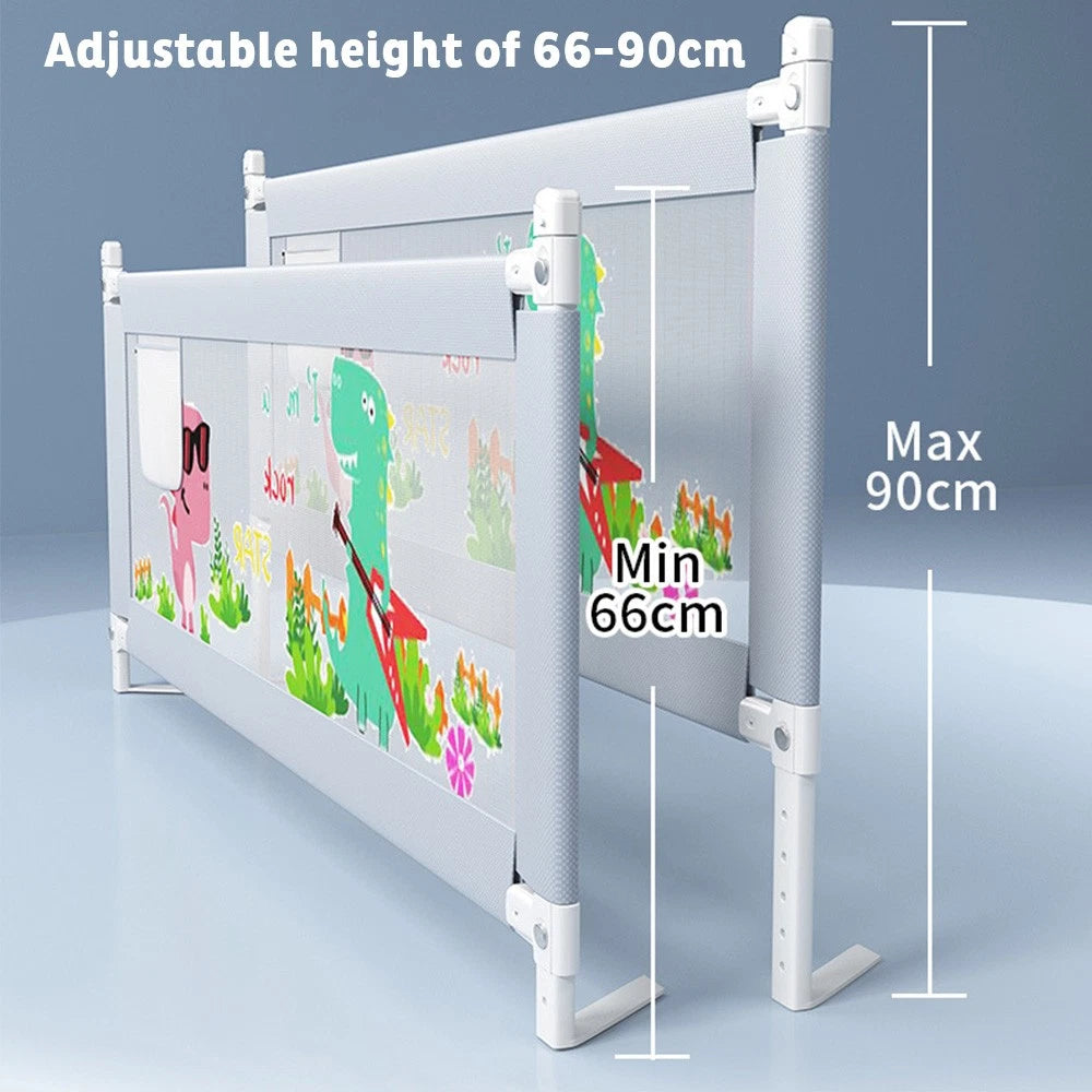 Adjustable Folding Bed Rail for Kids Safety Cot (Fits Most Models)