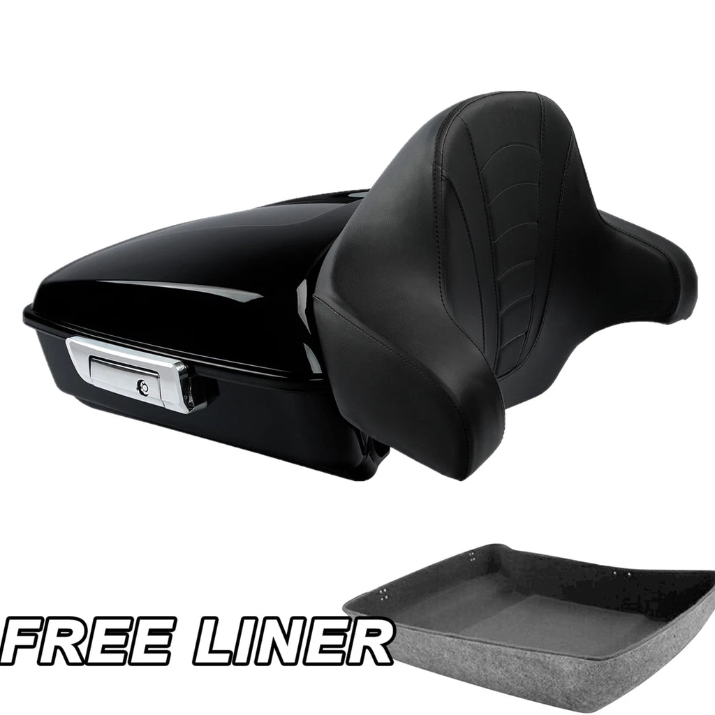 Chopped Trunk Backrest Pad for Harley Davidson Touring (2014–2026)