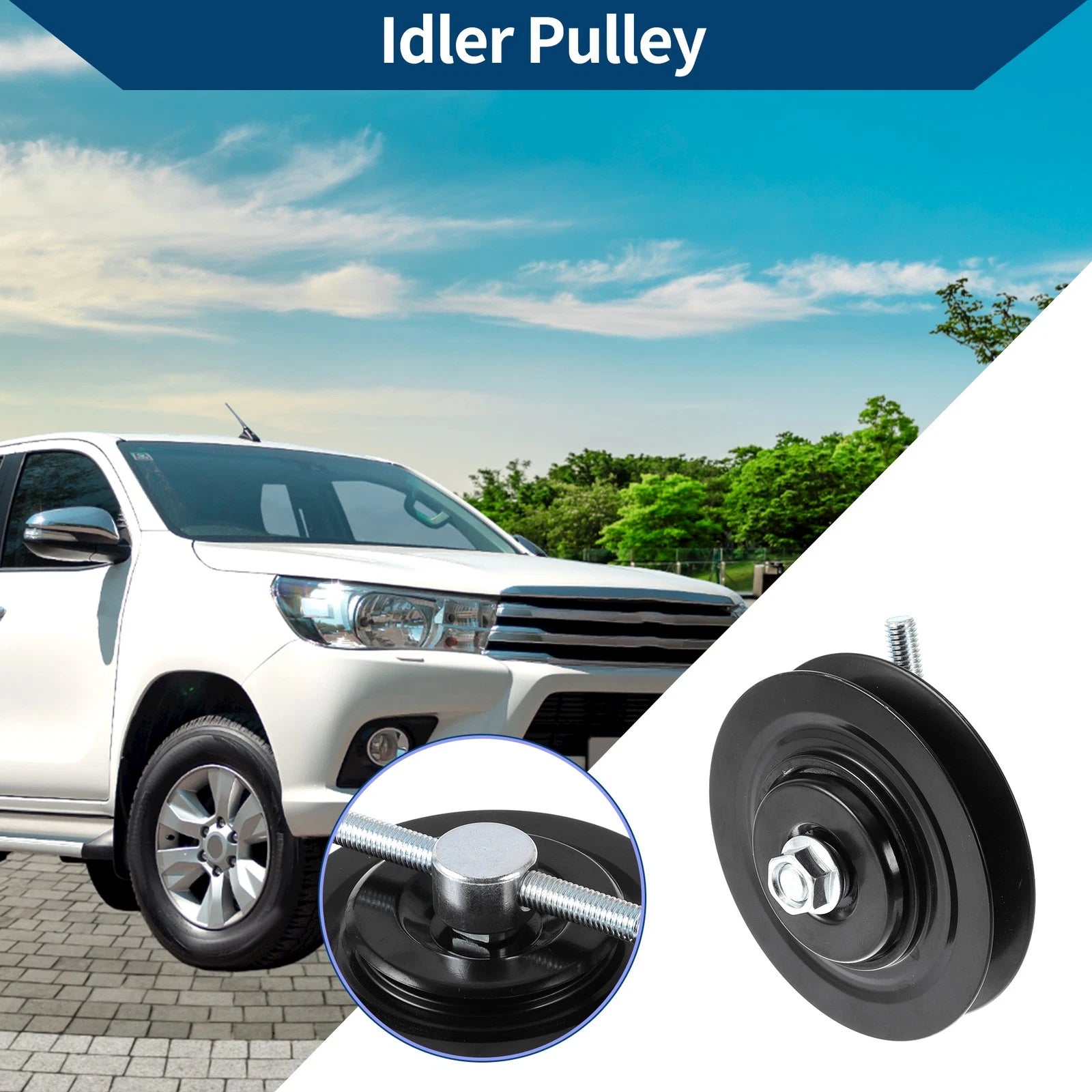 Drive Belt Idler Pulley Replacement for Toyota Pickup (1987–1995)
