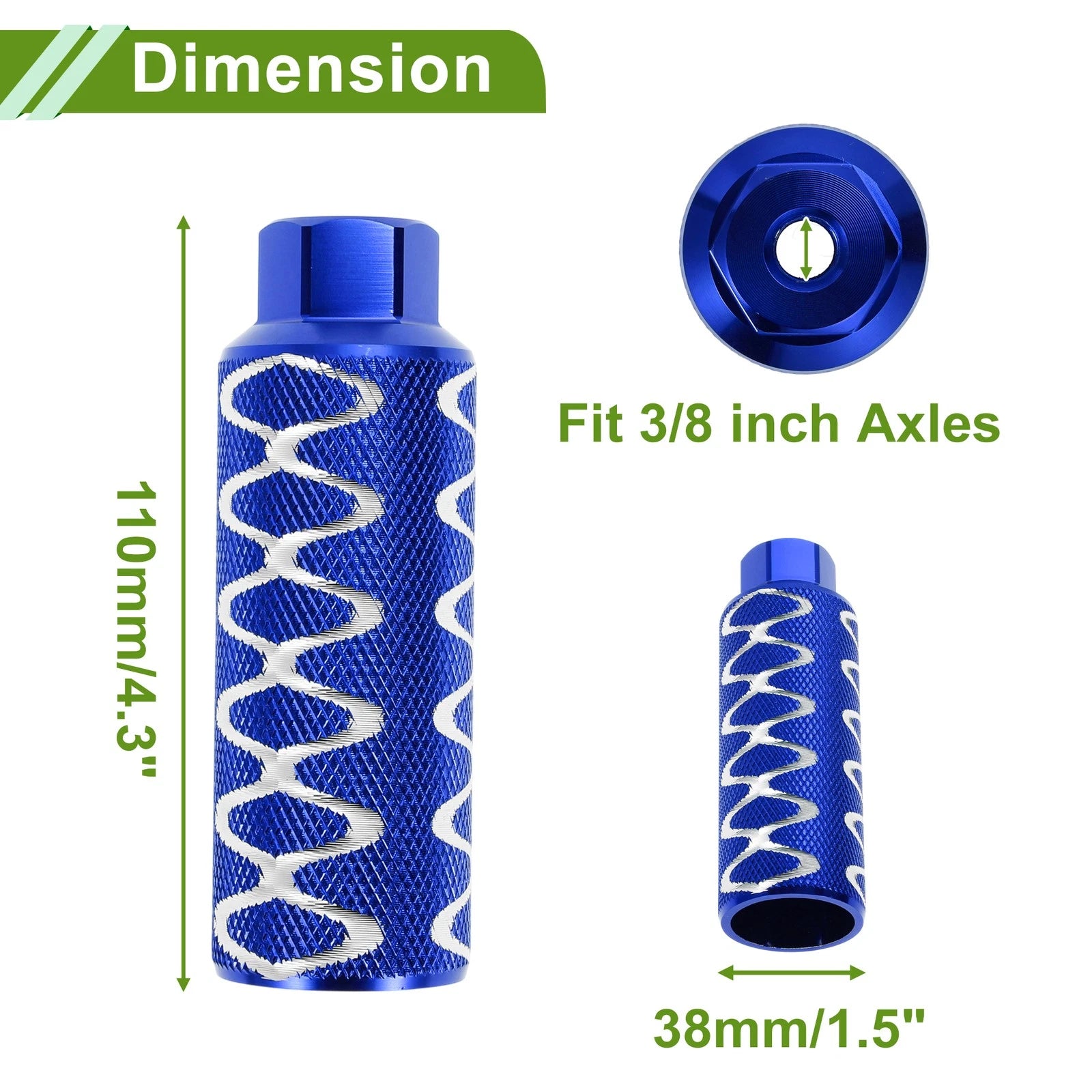 Bike Pegs 110mm Circle Texture Replacement for All Models (Any Year)