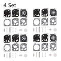 Set of 4 Carburetor Repair Rebuild Kits for Zama RB-52 C1Q-P22 C1Q-P24 C1Q-P18