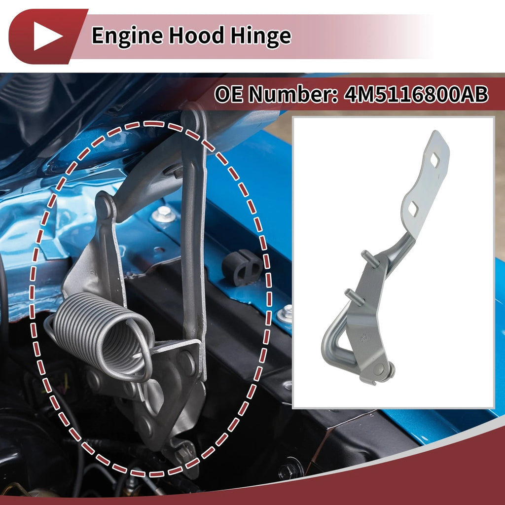 Hood Hinge for Ford Focus II (2004–2012) Right Side