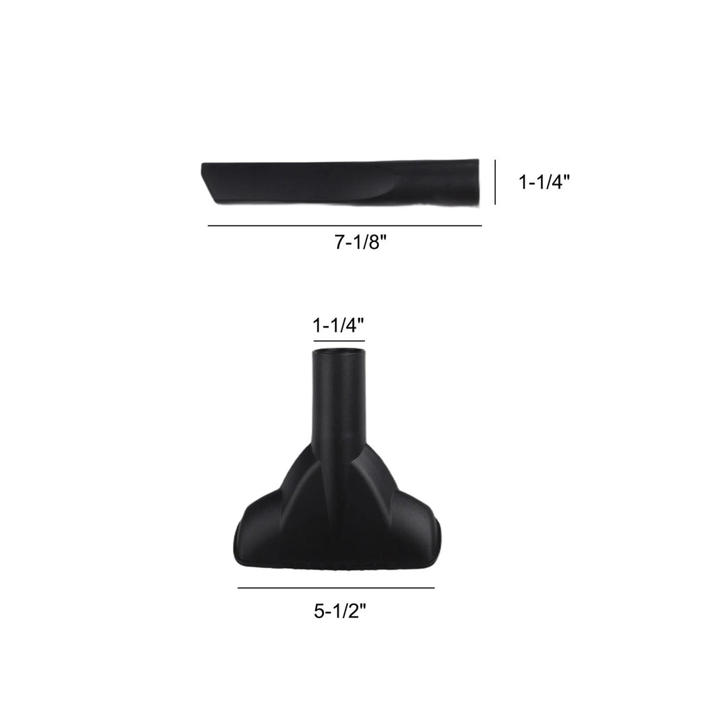 Nozzle Kit with Crevice Tool & 2 Gulper Nozzles for 1.25" Hoses