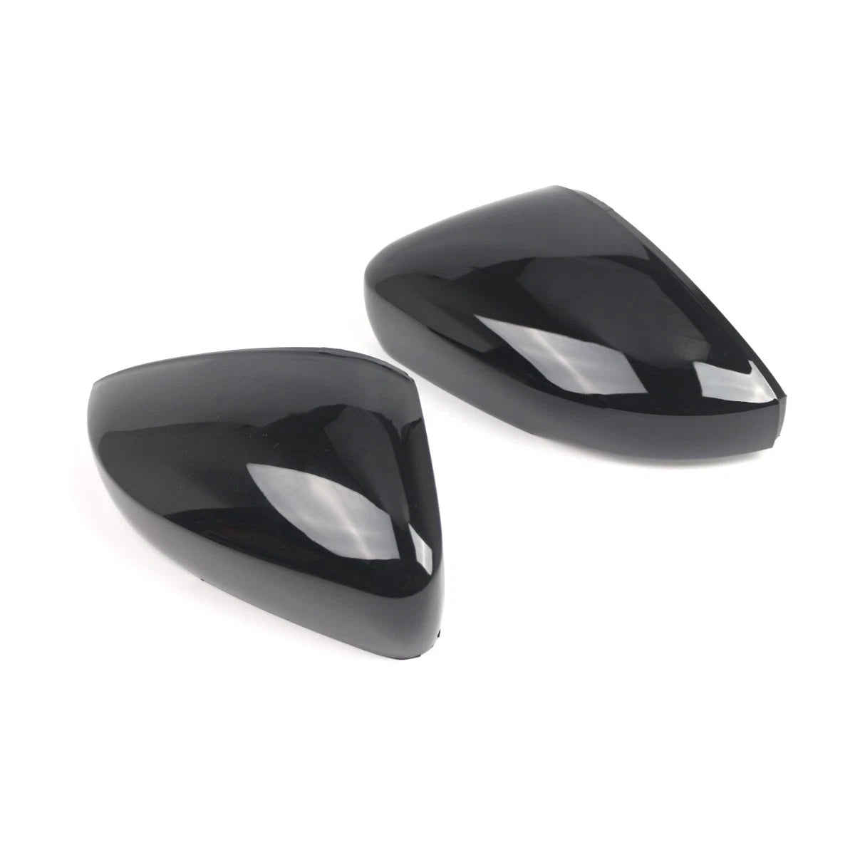 Set of 2 Rear Mirror Cover Caps for VW Polo MK5 (2009–2017) Gloss Black