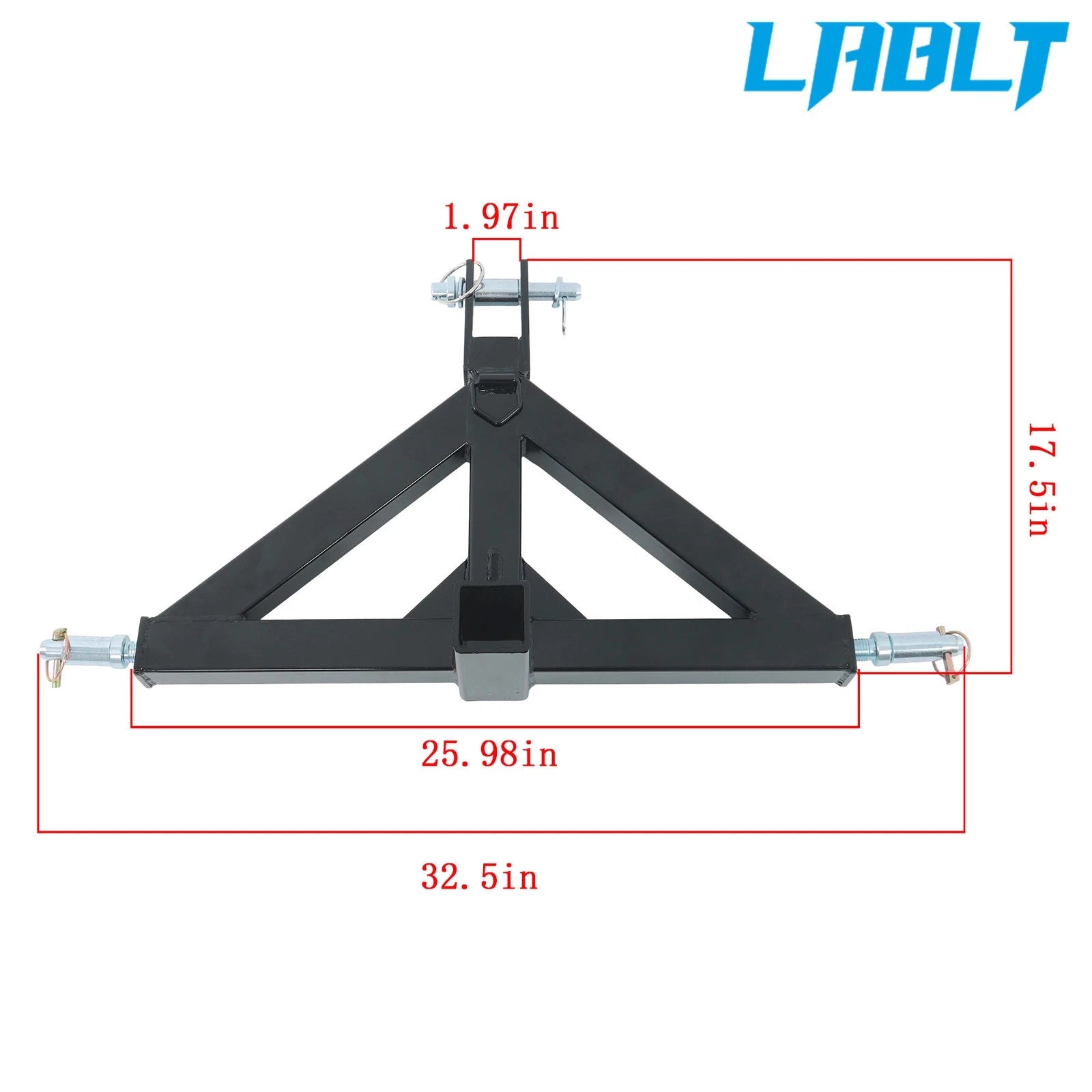 3 Point Trailer Hitch for Category 1 Tractor (Receiver 2")