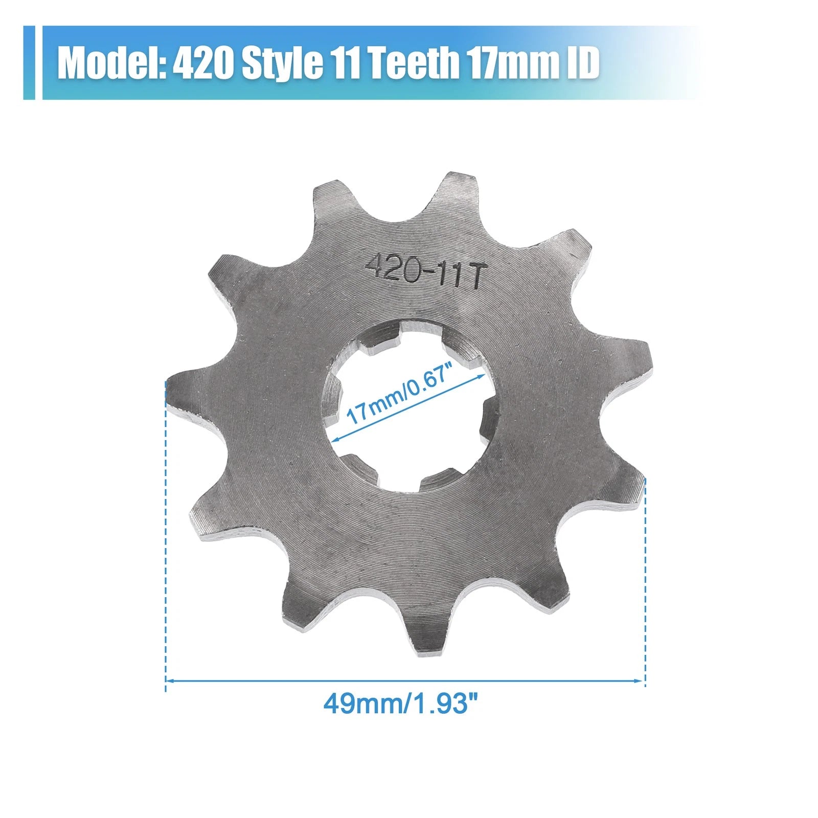Engine Sprocket Set Front 11T 420 Style 17mm for Dirt Pit Bike ATV (—)