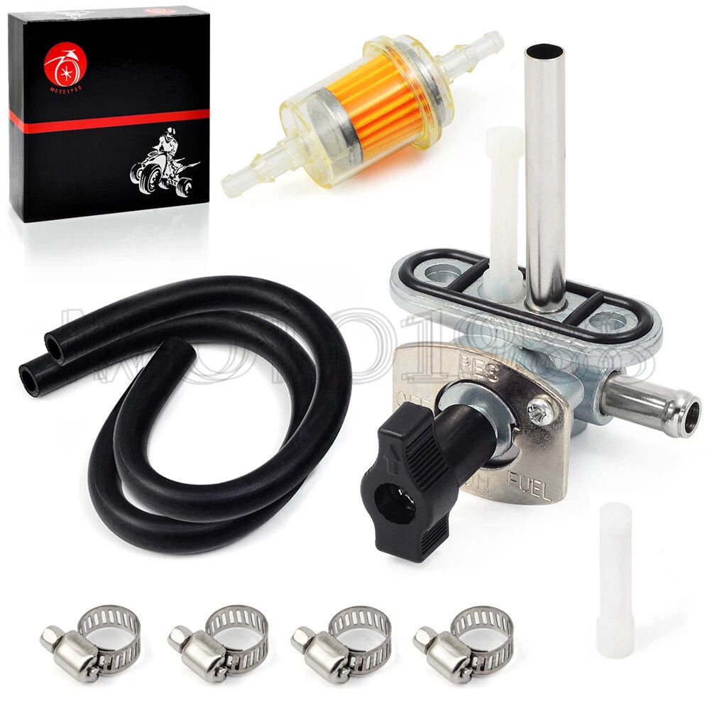 Fuel Petcock Gas Tank Switch with Fuel Filter Lines for Yamaha YFZ450 (2004–2013)