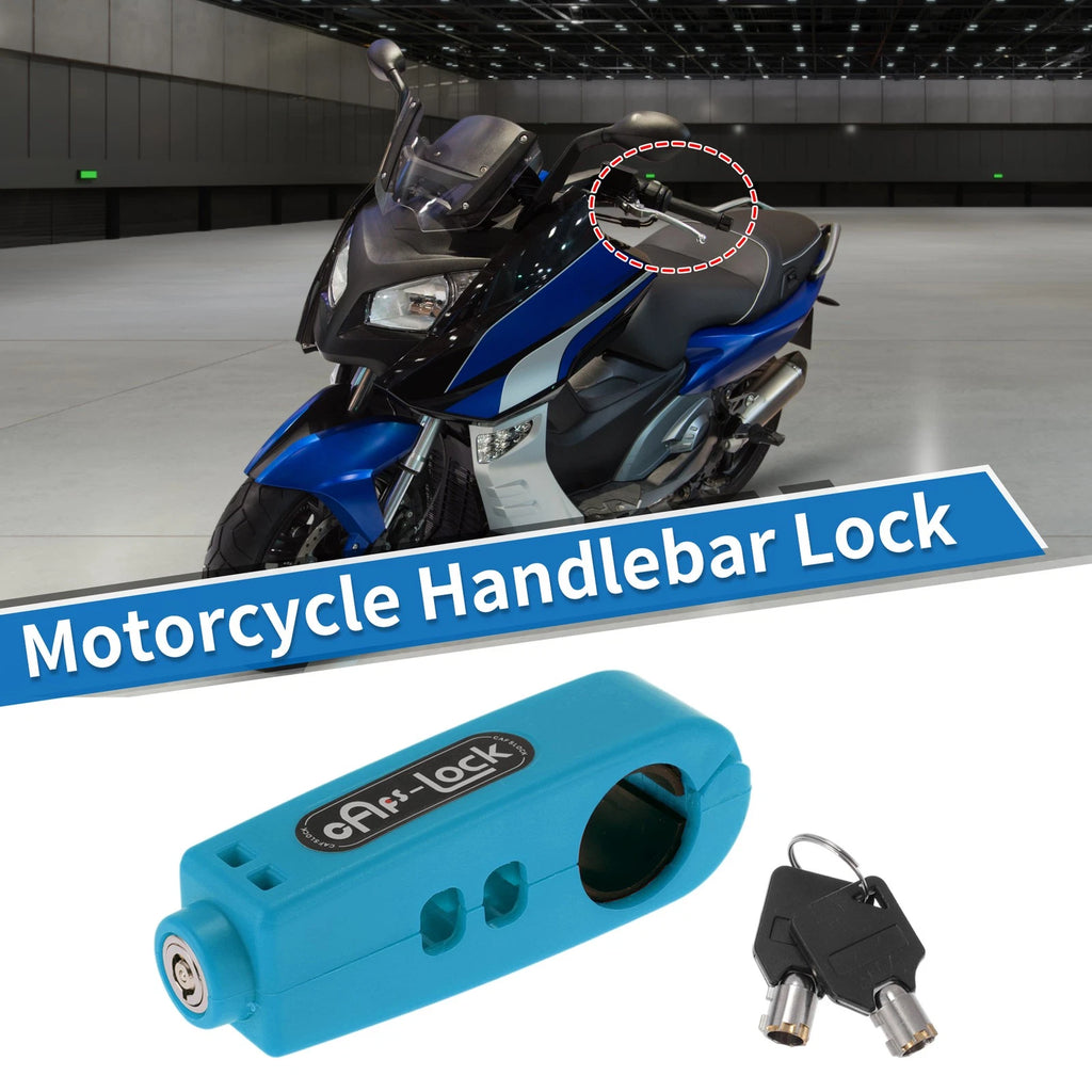 Handlebar Throttle Grip with Lock Universal for Motorcycle Scooter Bike (Blue)