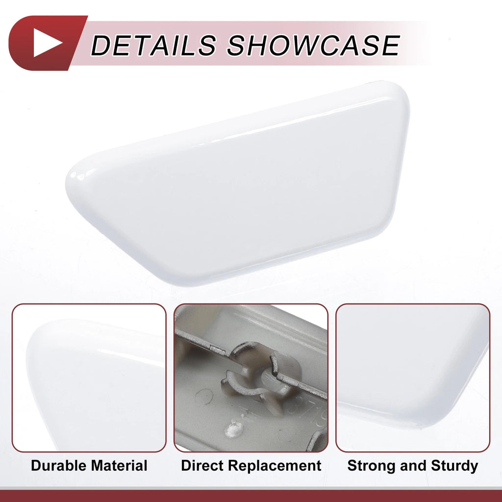 Front Left Washer Nozzle Cover Cap for Mitsubishi Outlander XL (2013–2015) White