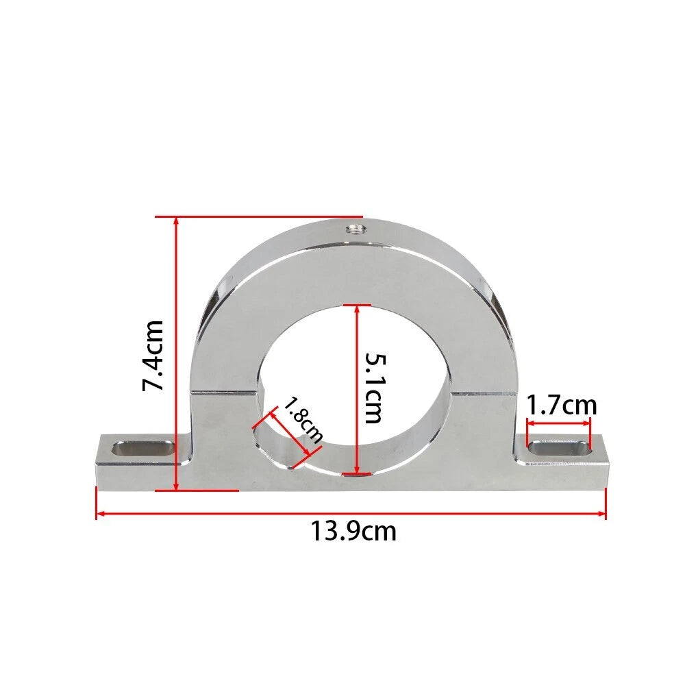 Steering Column Keyed Mount for Universal (2" Hole, Brushed Aluminum)
