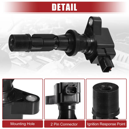 Set of 4 Ignition Coils for Ford Fusion (2006–2009) No. 6E5Z12029AA