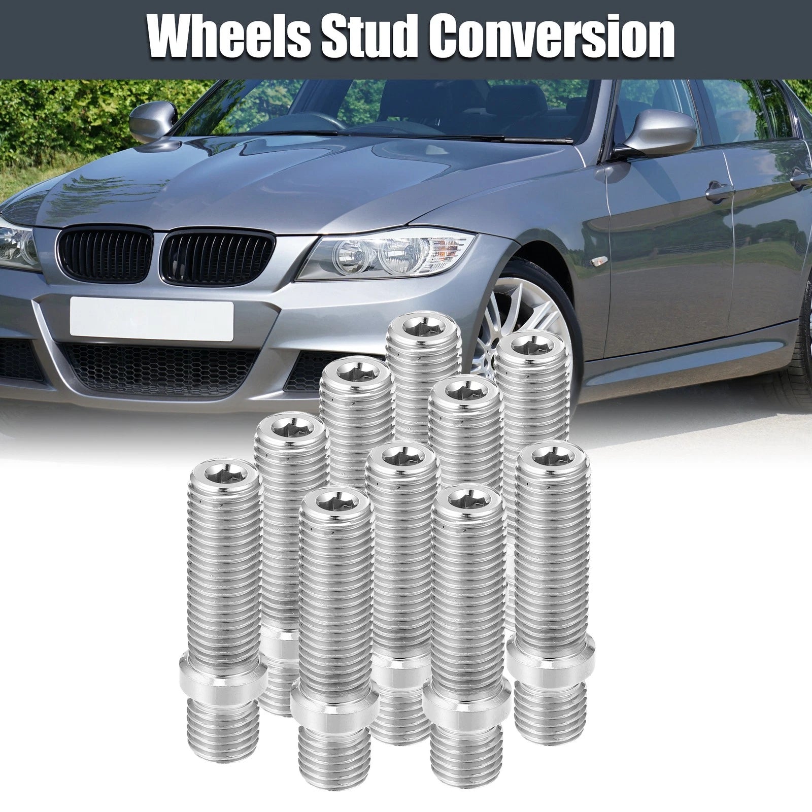 10 Wheel Studs Replacement 50mm for BMW (2006–2024)