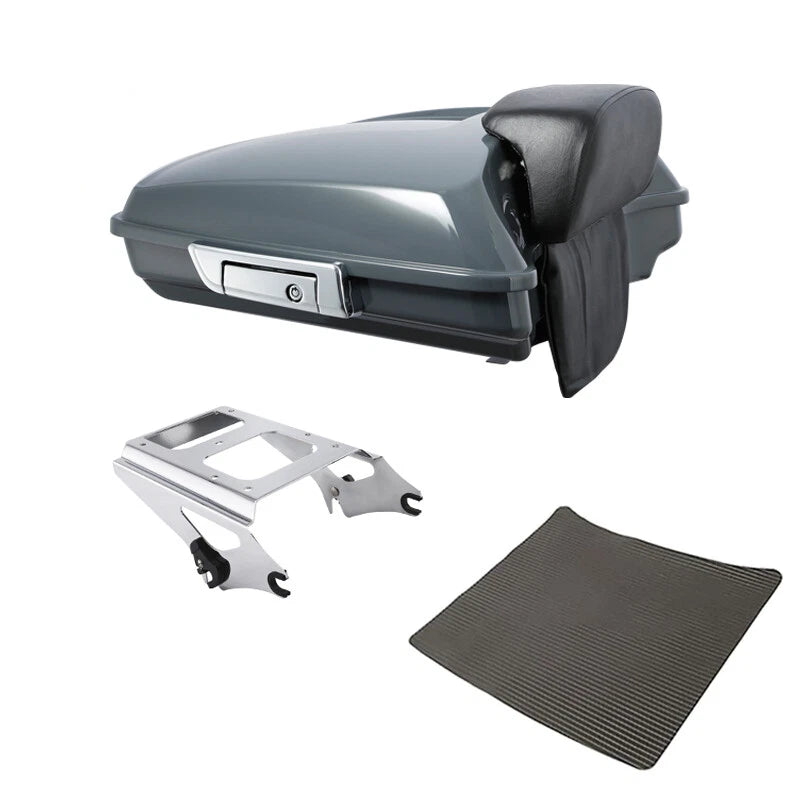 Trunk Backrest Mount Rack for Harley Touring (2009–2013) Gunship Gray
