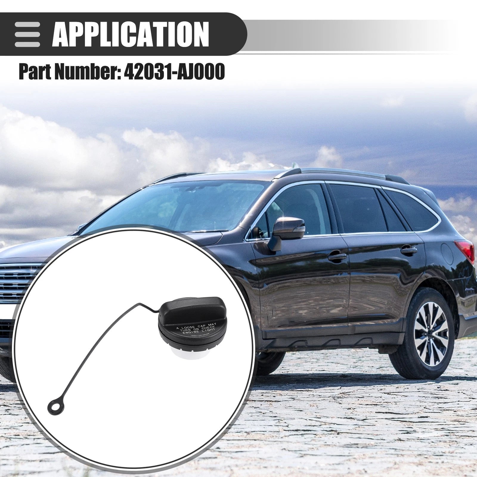 Fuel Gas Cap Replacement for Subaru Outback (2010–2012) Plastic