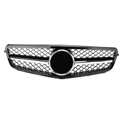 Gloss Black Front Grill for Mercedes C-Class W204 C300 C350 (2008–2014)