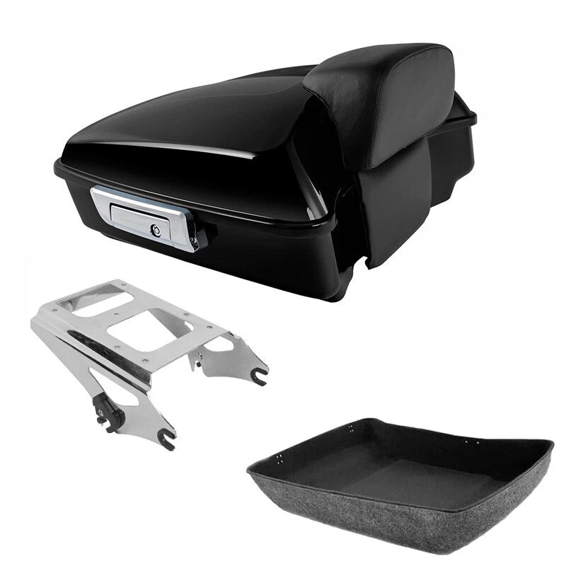 Chopped Trunk Backrest Chrome Mount for Harley Touring Road Glide (2009–2013)