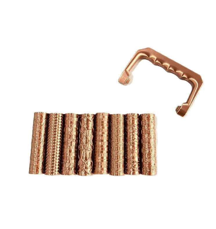 9 Piece Clay Art Roller Kit with 8 Patterned Rollers & Non-Slip Handle