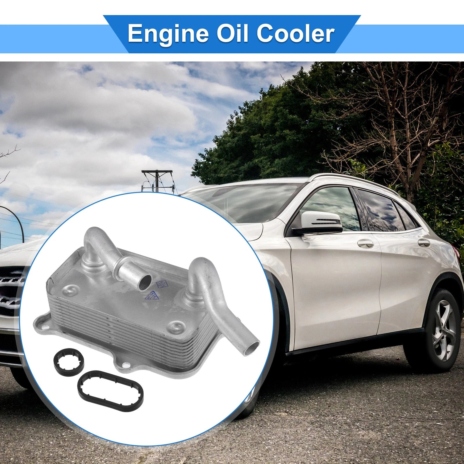 Engine Oil Cooler with Seals Replacement for Mercedes-Benz C240 (2001–2004)