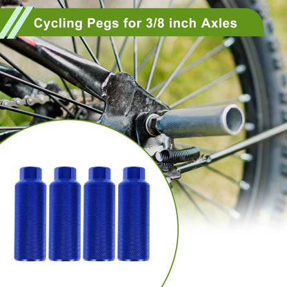 4 Pcs 110mm Bike Pegs Cycling Foot Pegs Blue for All Makes Models (2010–2020)