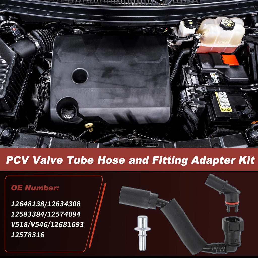 PCV Valve Tube Fitting Kit for Chevy Traverse 3.6L (2012–2017)