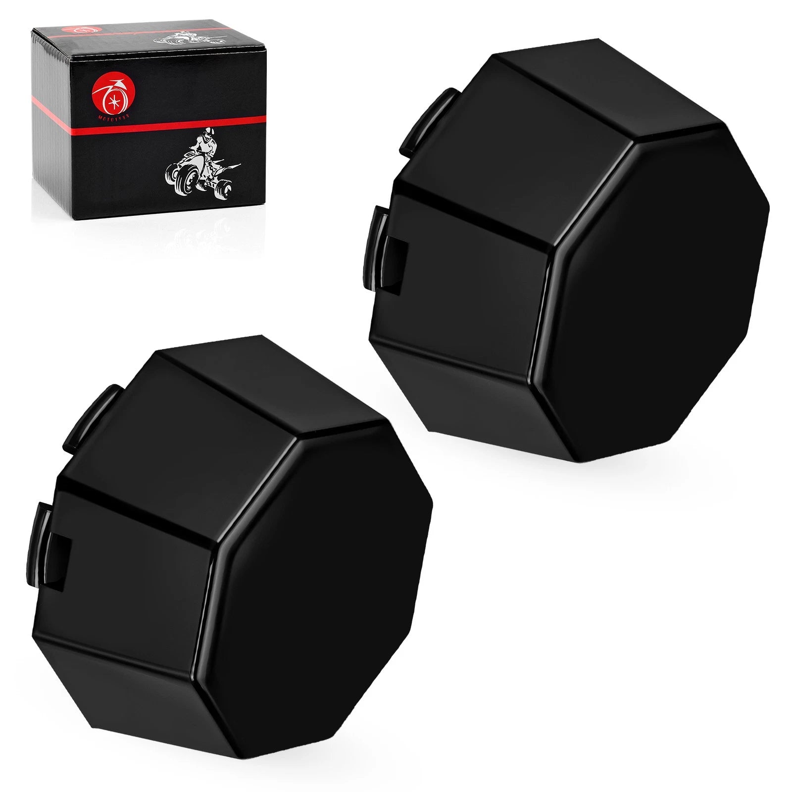 Matte Black Hub Cap Cover x2 for Polaris Sportsman 570 Touring (2020–2023)