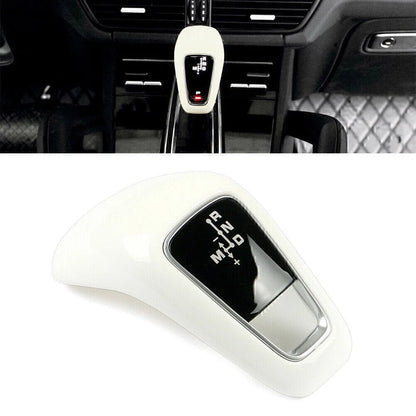 1 Pcs White ABS Gear Shift Knob Cover Trim for Porsche Cayenne (2018–2021)